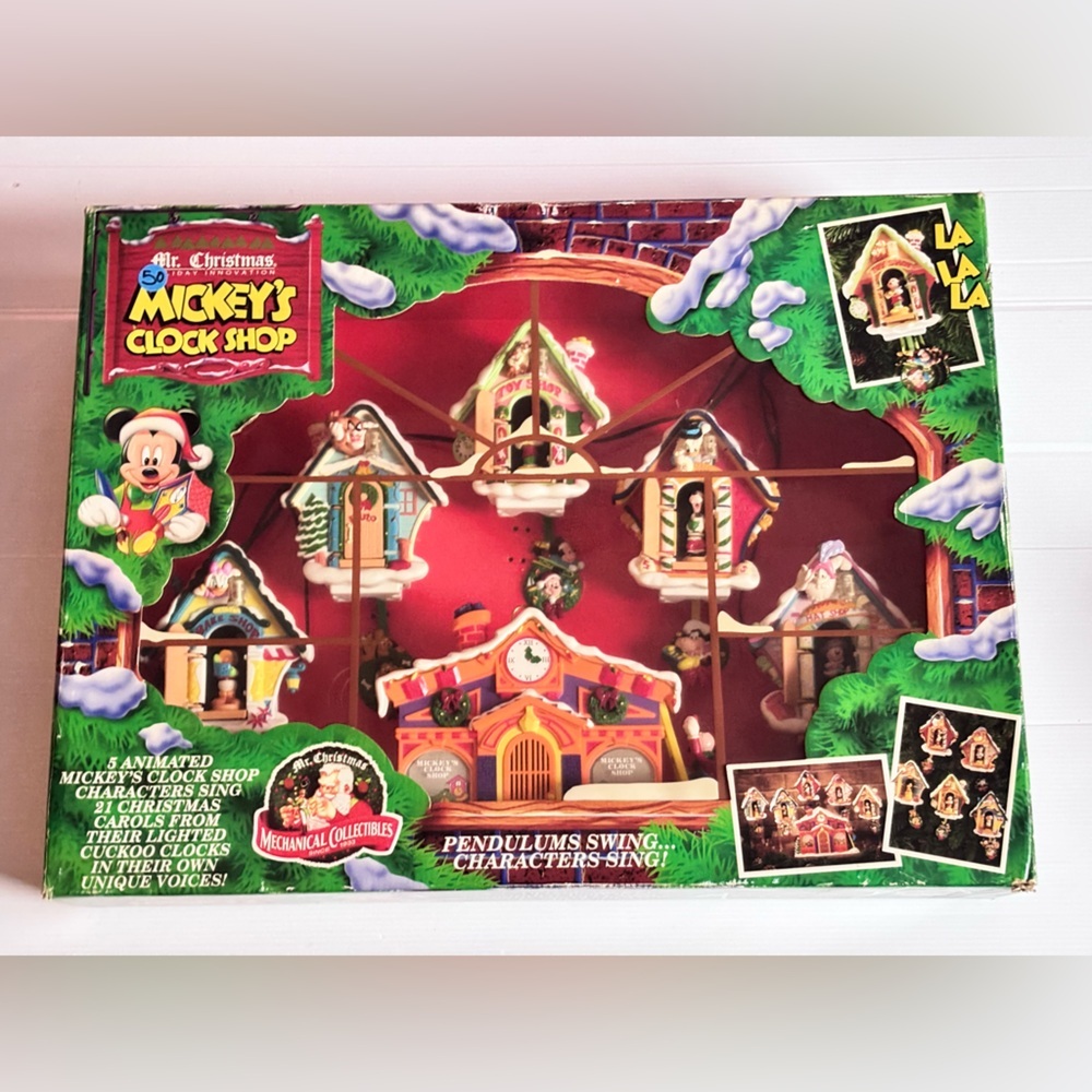 Mr Christmas Mickey's Clock Shop Animated Display